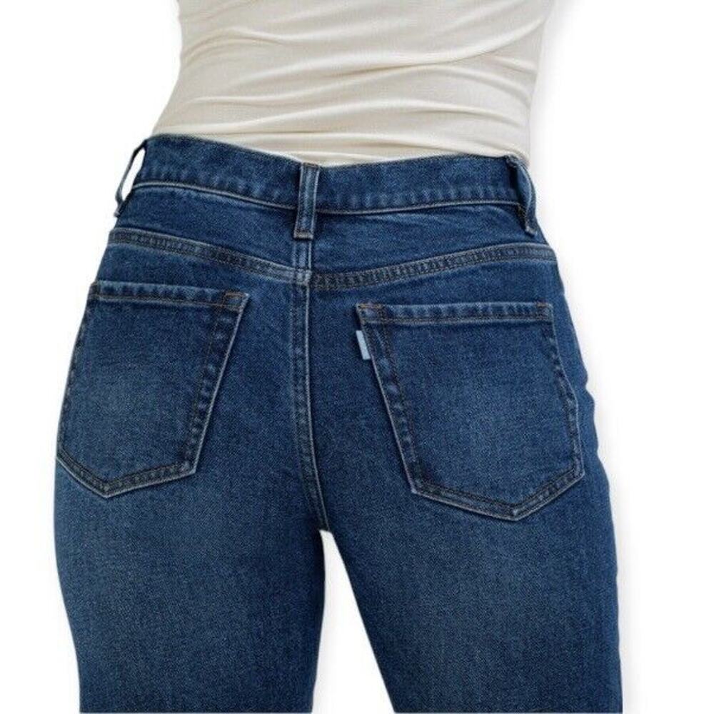 Sene Jeans Womens Size 0 Blue Straight Leg Mid Rise Pants - Picture 2 of 9